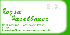rozsa haselbauer business card